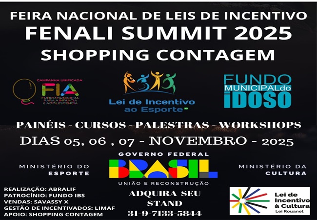 FENALI SUMMIT 2025 reúne em BH debate inédito na maior feira nacional sobre leis de incentivo